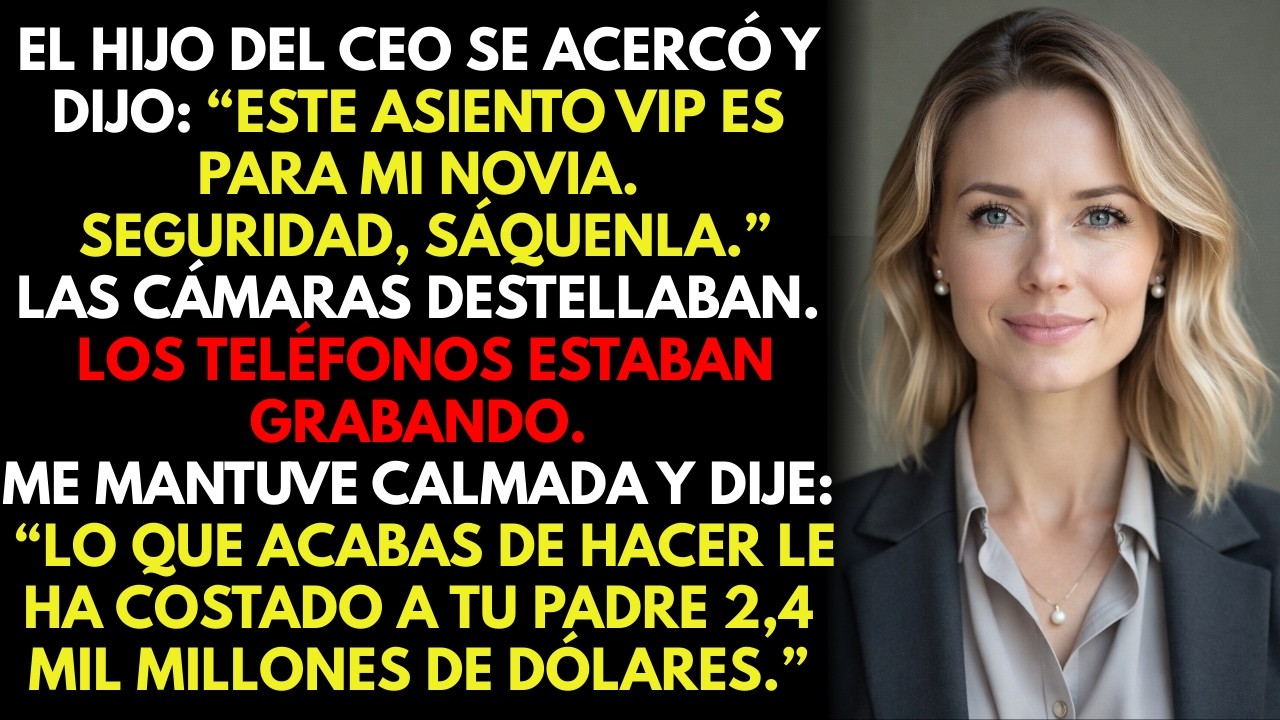El hijo del CEO quitó mi asiento VIP para su novia… y cancelé su inversión de $2.3 mil millones