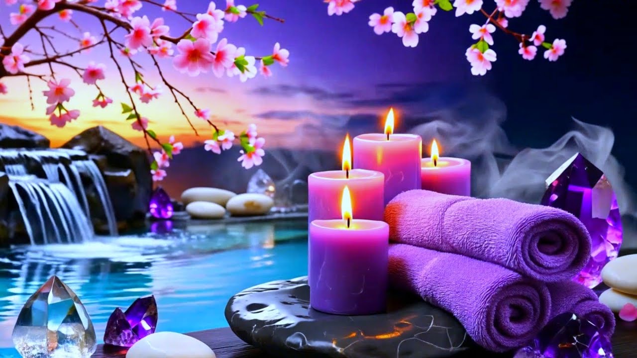 Bamboo Water Fountain + Beautiful Piano Music 🌿 Relaxing Music to Sleep In Peace, Meditation Music