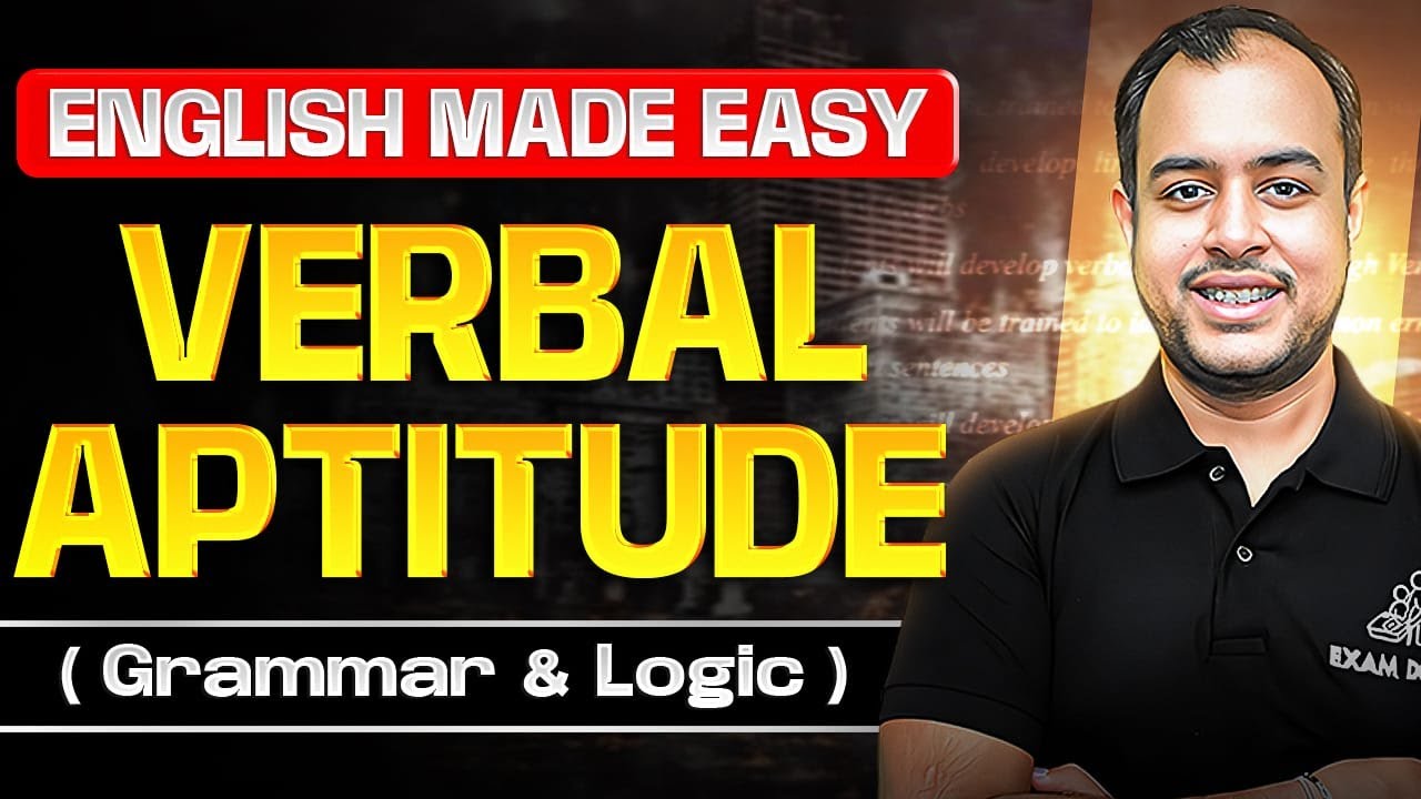 DAY-12 | English Made Easy! ✍️ Verbal Aptitude (Grammar & Logic) | RRB JE Maths & GATE Aptitude