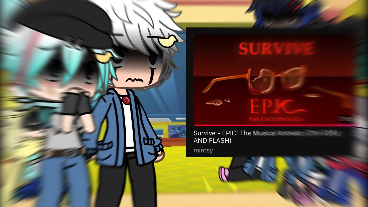 ❤️🩵🖤💜💛🌈~|| Sans AU react to : Survive - EPIC THE MUSICAL [READ DESC] || ~