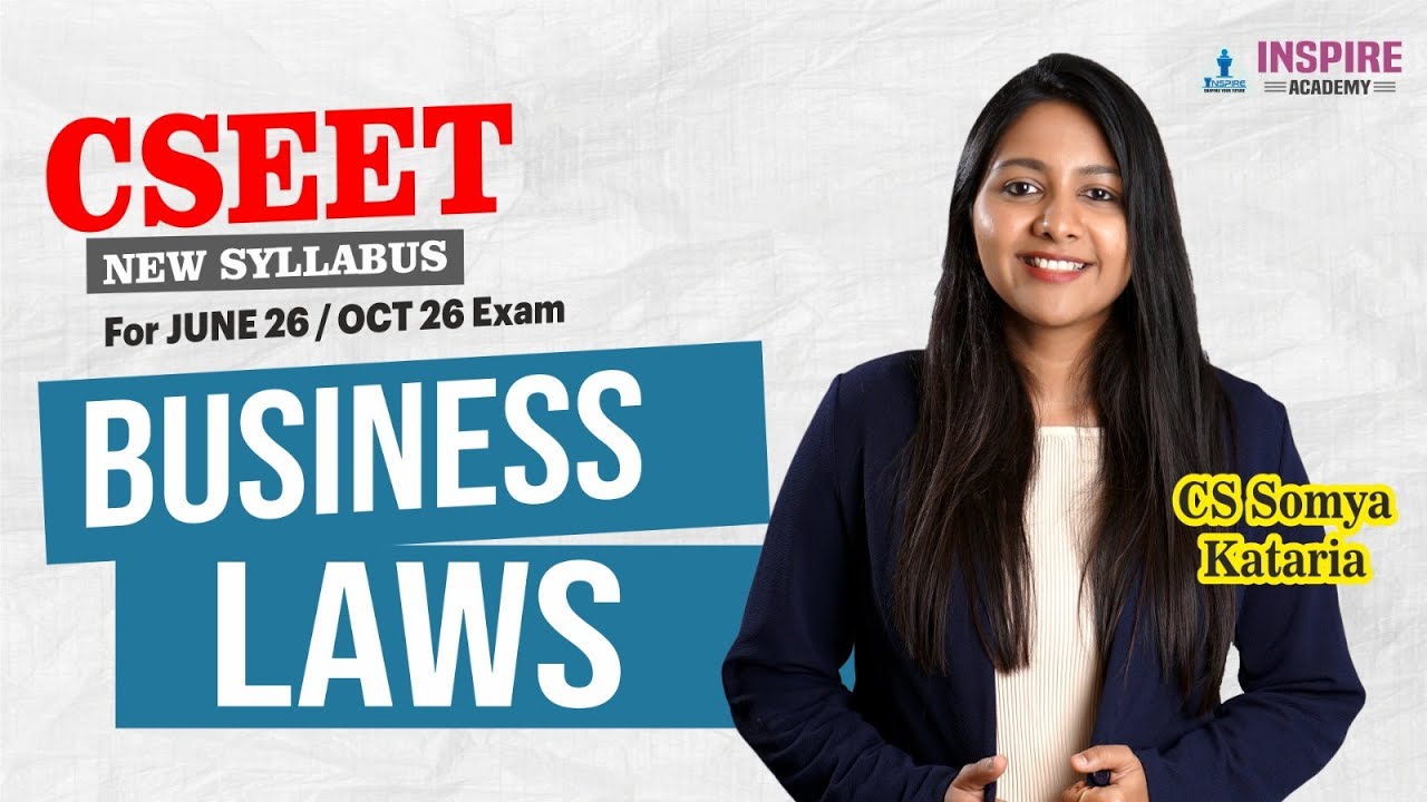 CSEET Business Laws | Lec 2 | June 26 Exam | CS Somya Kataria #cseet