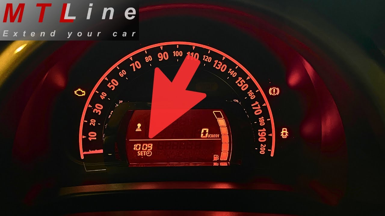 Renault Twingo 3, MY2018 - clock display activation in instrument cluster – vključitev prikaza ure