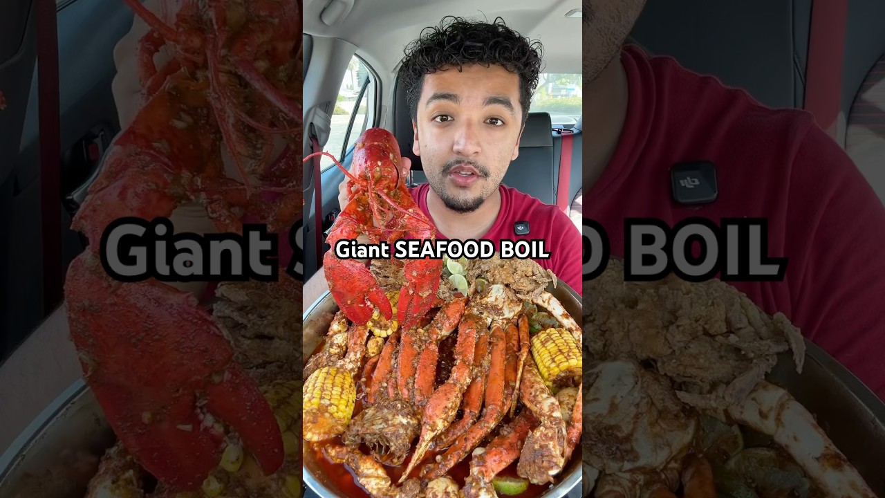 ГИГАНТСКИЕ отварные морепродукты от Grab A Crab🦀#шорты