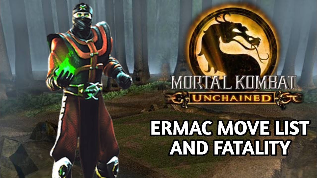 Mortal Kombat Unchained Ermac Move List And Fatality || PPSSPP Emulator Android ||