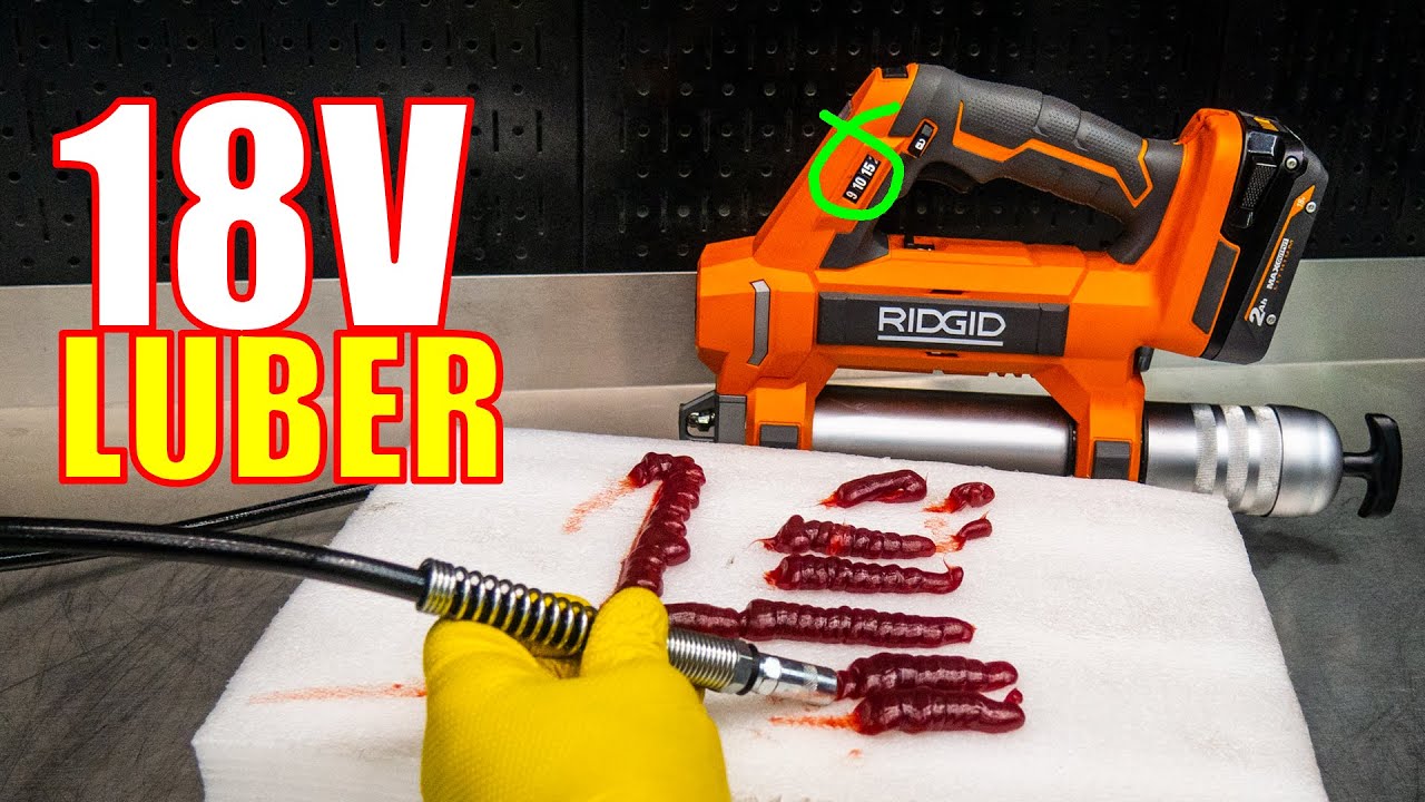 RIDGID Tools R860445 18V Grease Gun Review [2-SPEED 10K PSI]