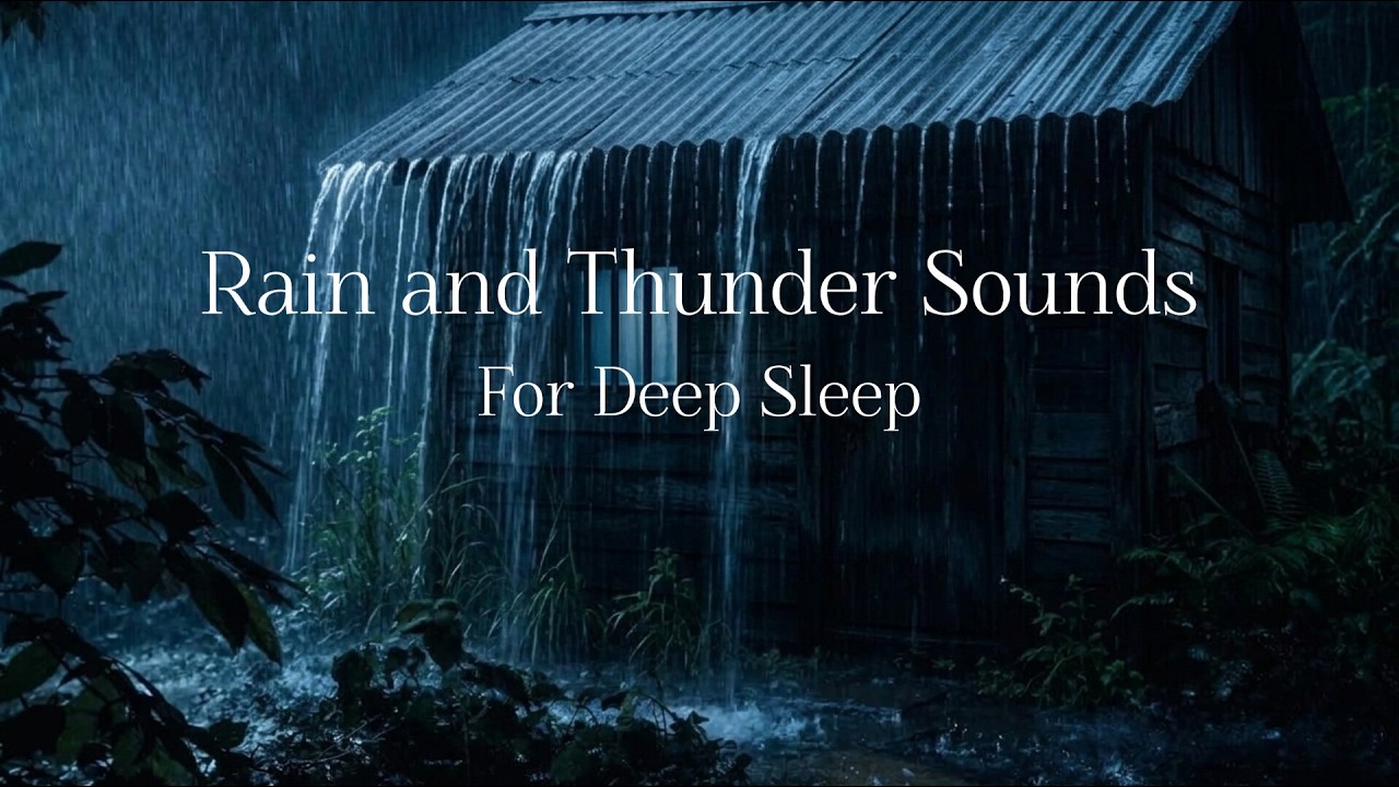 Rain and Thunder Sounds for Deep Sleep | Cozy Night Storm Ambience