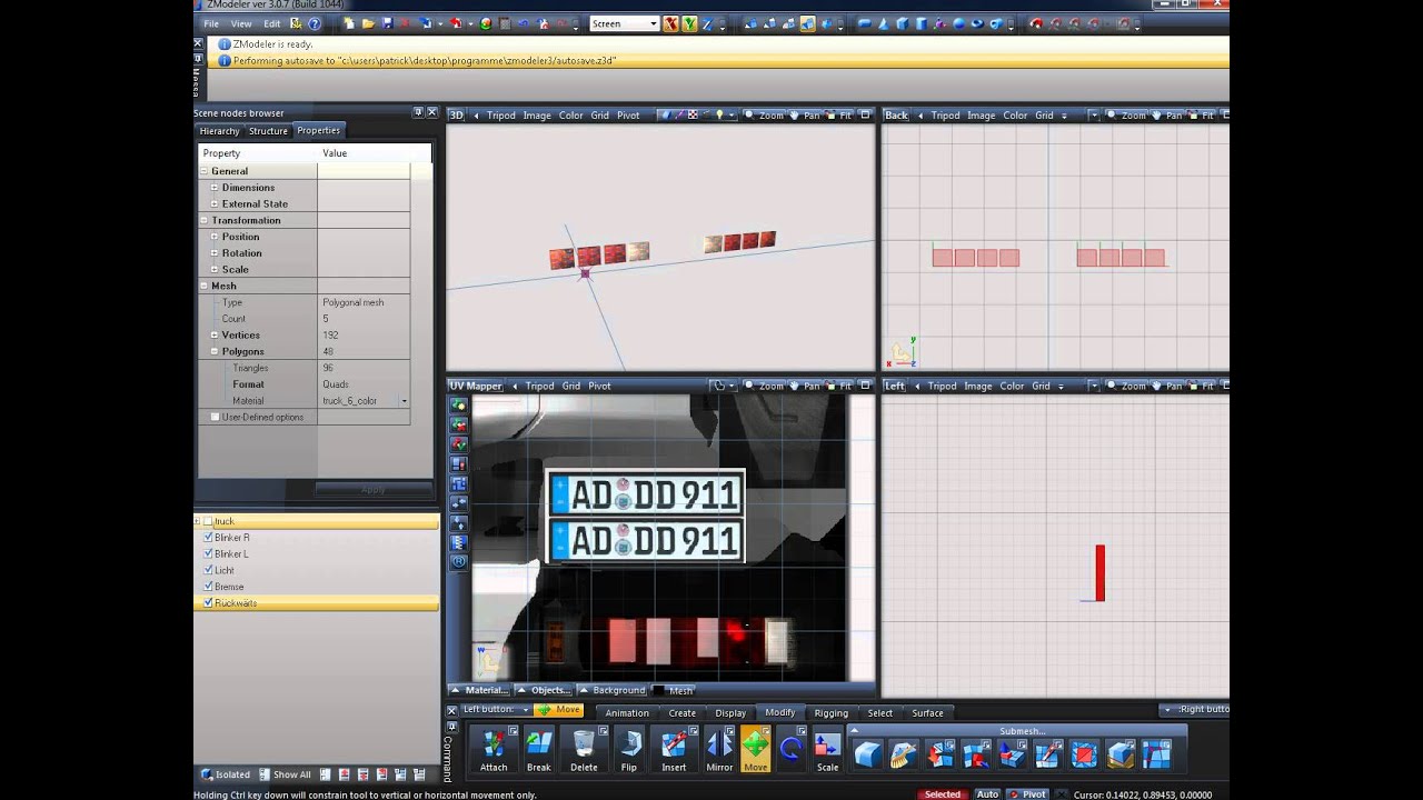 Zmodeler 3 ETS2 Lightmask erstellen Version 2