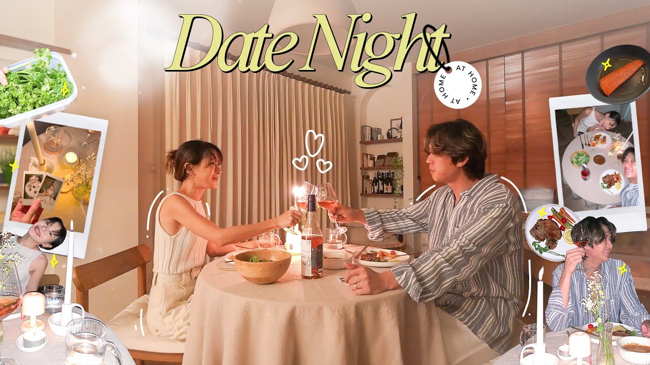 Date Night at Home ทำอาหารกันเอง จัดโต๊ะใต้แสงเทียน Made our day มากๆ