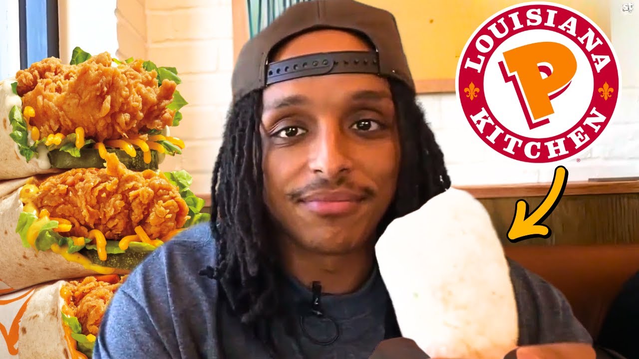 Trying Popeyes NEW Chicken Wrap Selection....