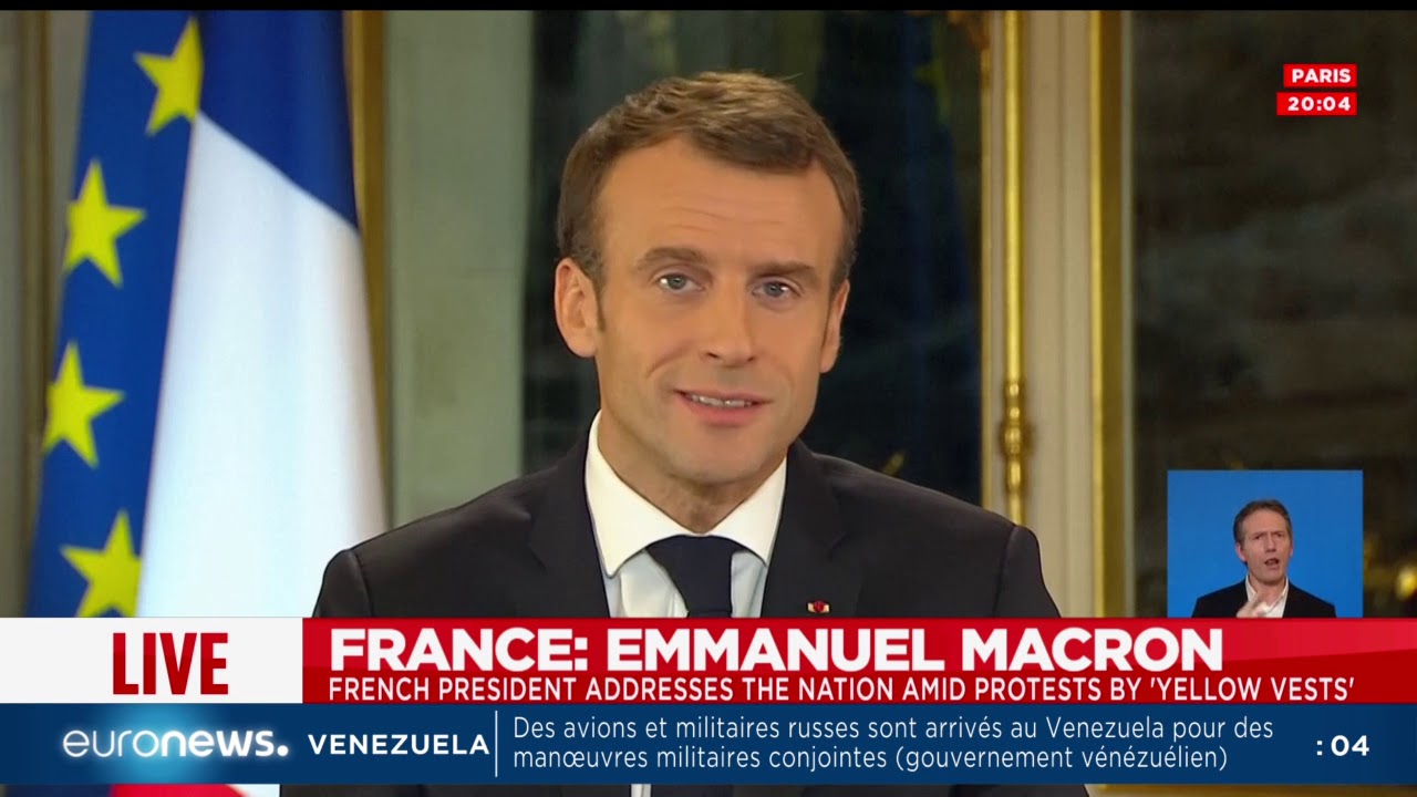 Gilets jaunes : le discours intégral d'Emmanuel Macron