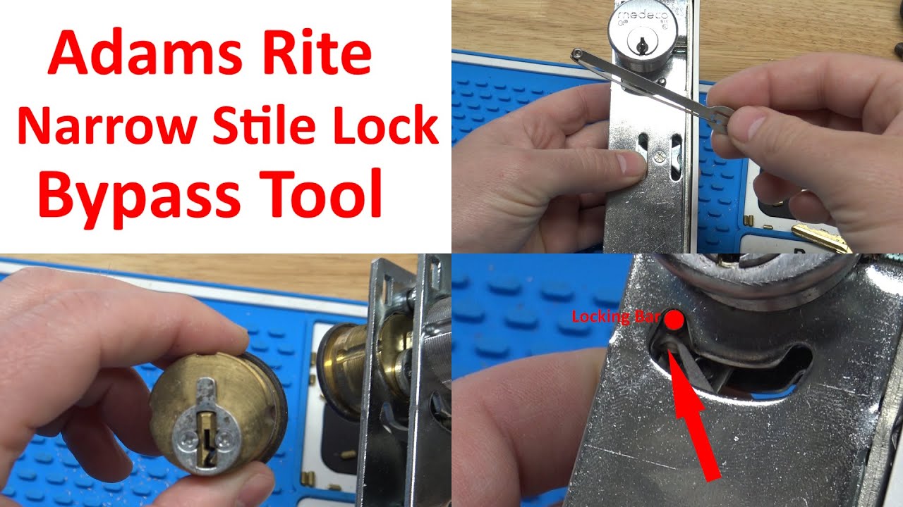 (563) Adams Rite Narrow Stile Store Front Lock Bypass Tool