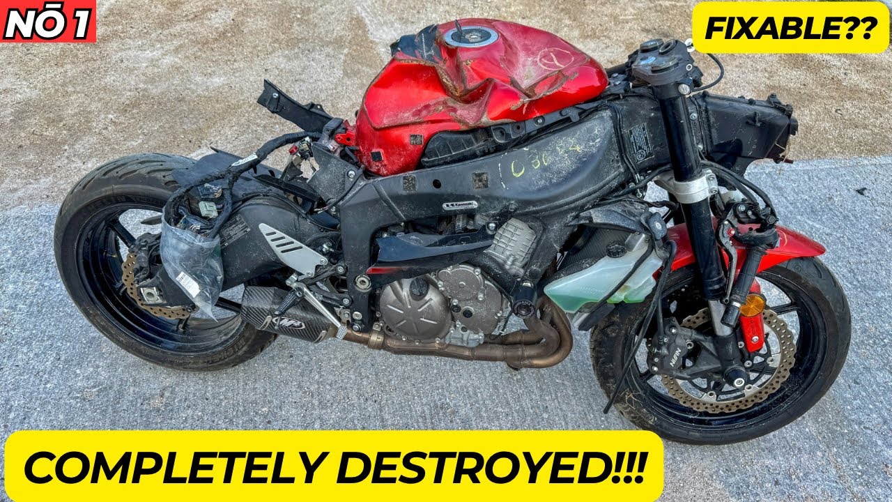 Восстановление разбитого Kawasaki Ninja ZX6R — Часть 1
