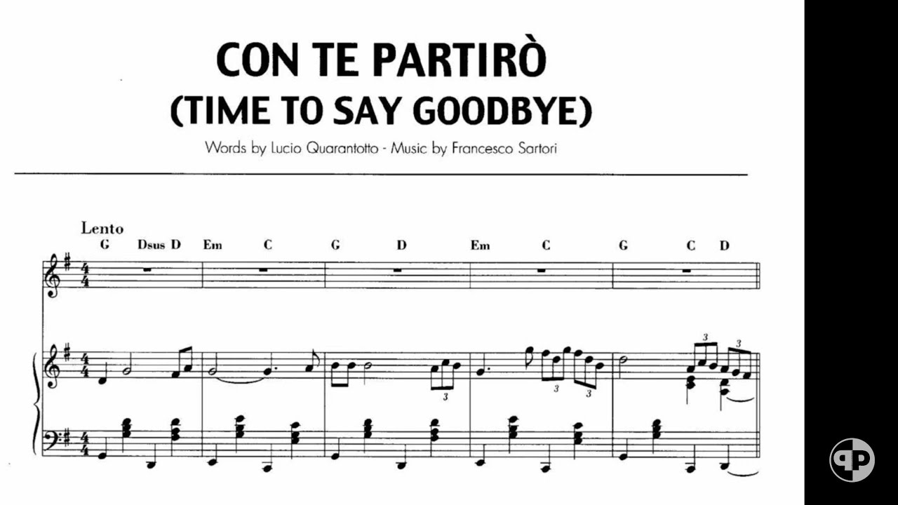 Con te partiro – piano/strings accompaniment