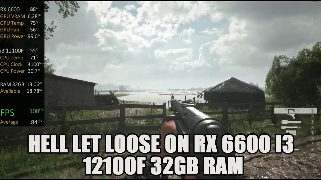 Hell Let Loose on RX 6600 i3 12100F