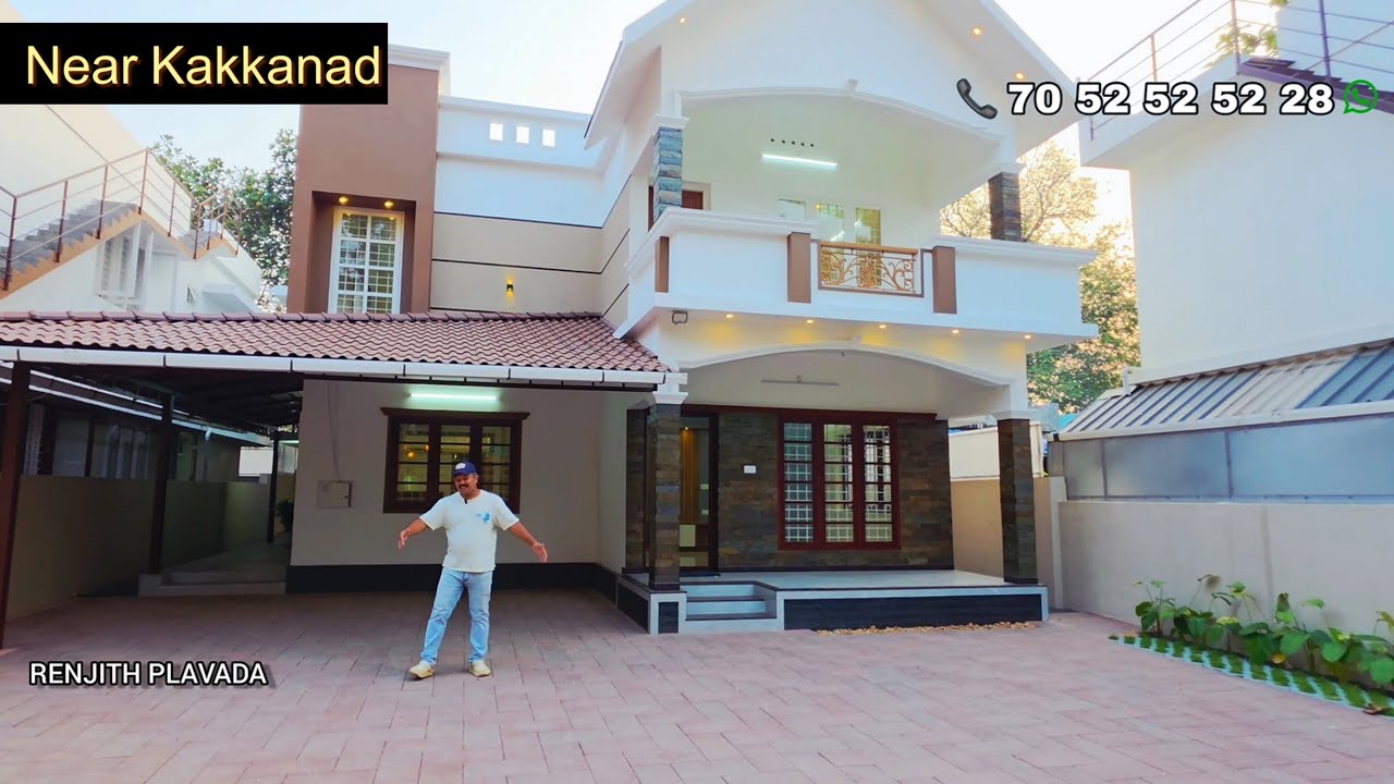 വലിയ മുറികൾ ഉള്ള 7 Cent Luxury Villa near kakkanad Kochi