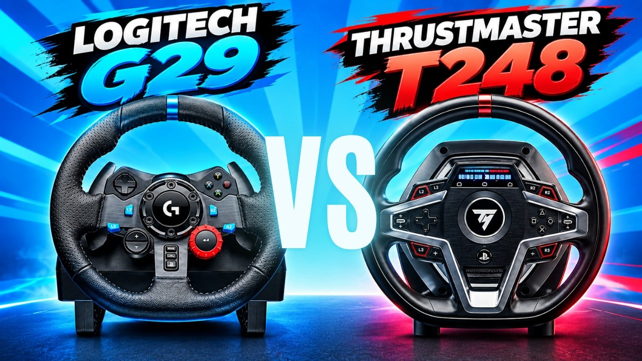 Logitech G29 против Thrustmaster T248: какой игровой руль ЛУЧШИЙ в 2026 году?!