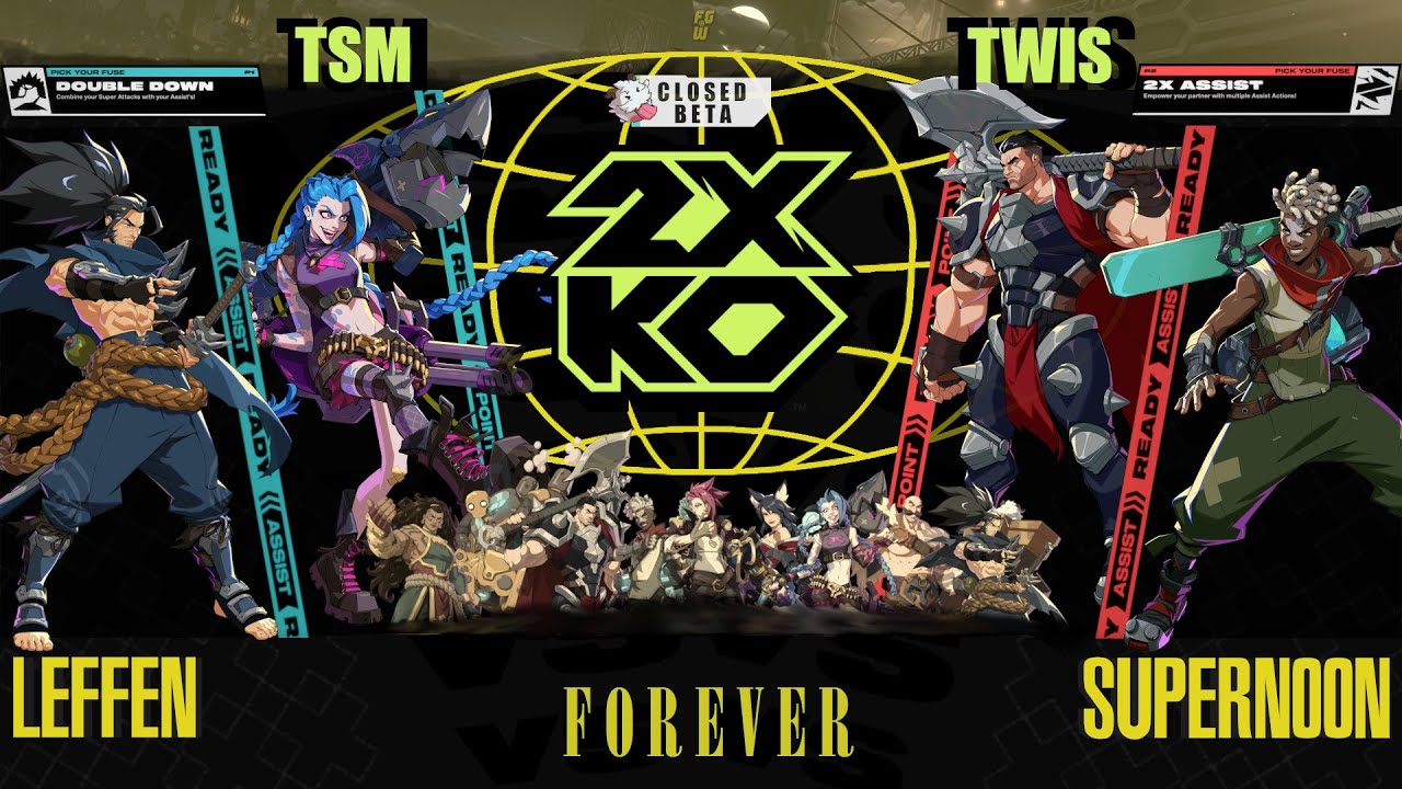2XKO × TSM Leffen »Jinx × Yasuo DD vs TWIS Supernoon »Darius × Ekko 2x | High Level 2XKO Closed Beta