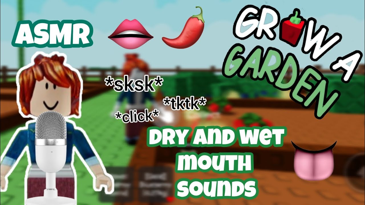 ASMR roblox grow a garden 🌶️ mouth sounds lofi asmr, roblox asmr