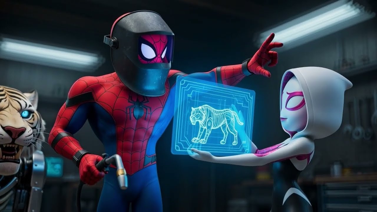 Spider-Man vs Venom EPIC Animal Race! (Skeleton to Cyborg Upgrade)