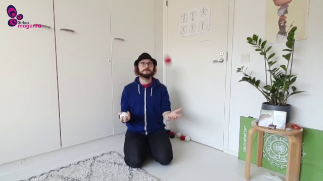 N&auml;in opit: kolmen pallon jongleeraus