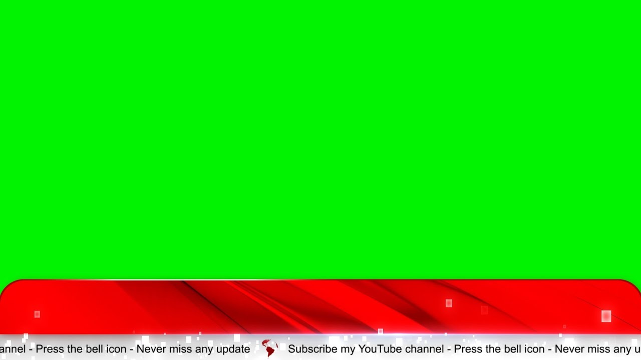 Subscribe My YouTube Channel - Click The Bell Icon | Green Screen Lowerthird