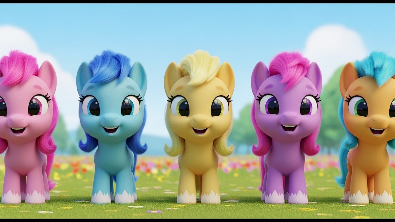 Cinco Pequeños Ponis Bebés ¡Relincho, Relincho! | Canción de Caballitos para Niños