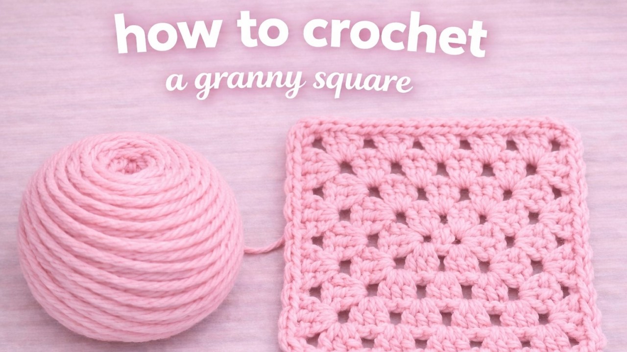 How to crochet a granny square easy!!