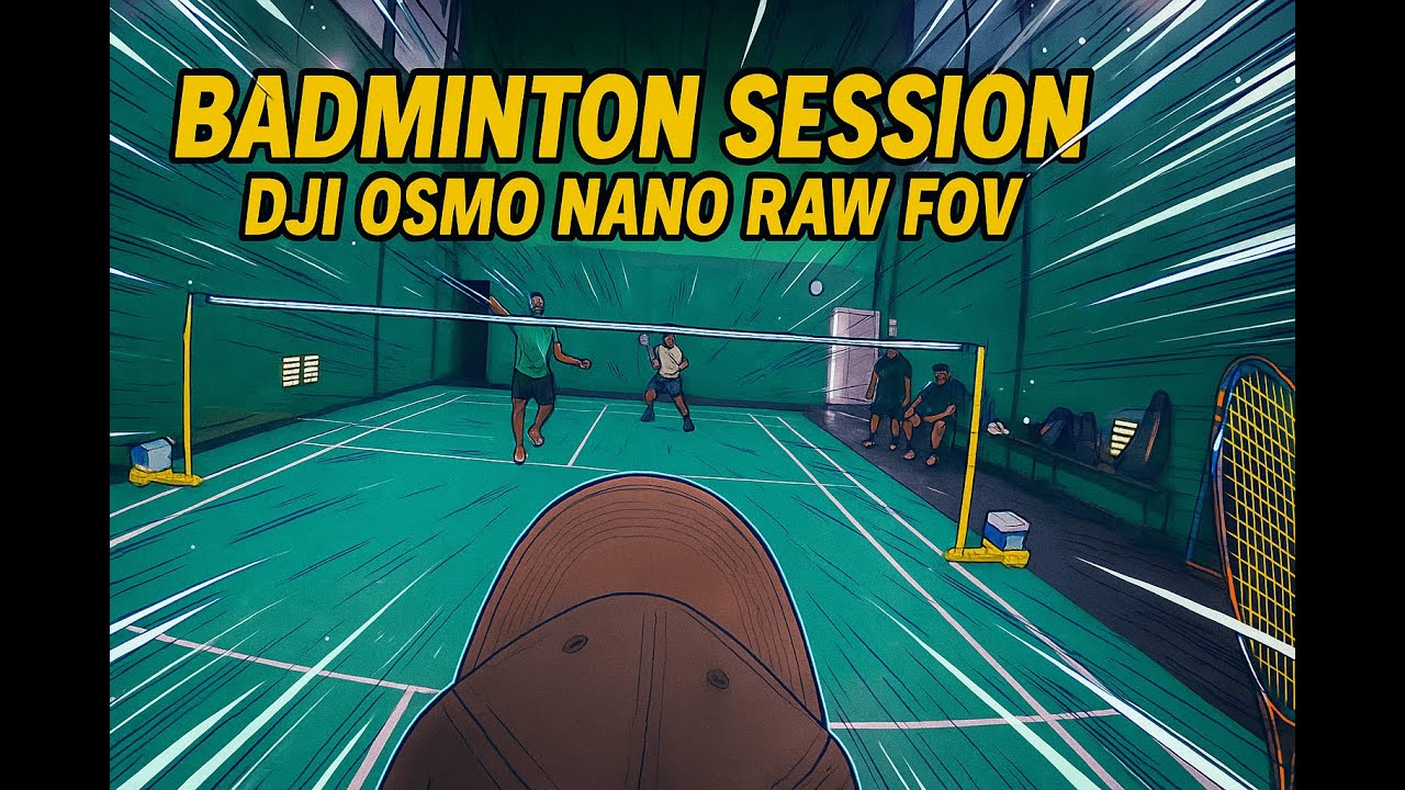 Badminton Session POV | DJI Osmo Nano Full FOV RAW Footage