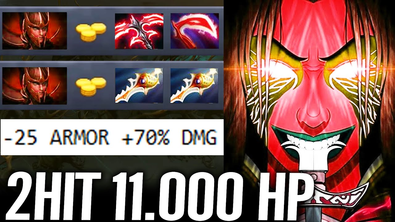 🔥 2HIT 11000 HP - Phantom Assassin 2x Desolator Rapier +70% DMG WTF Strongest Carry TOP Dota 2 Pro