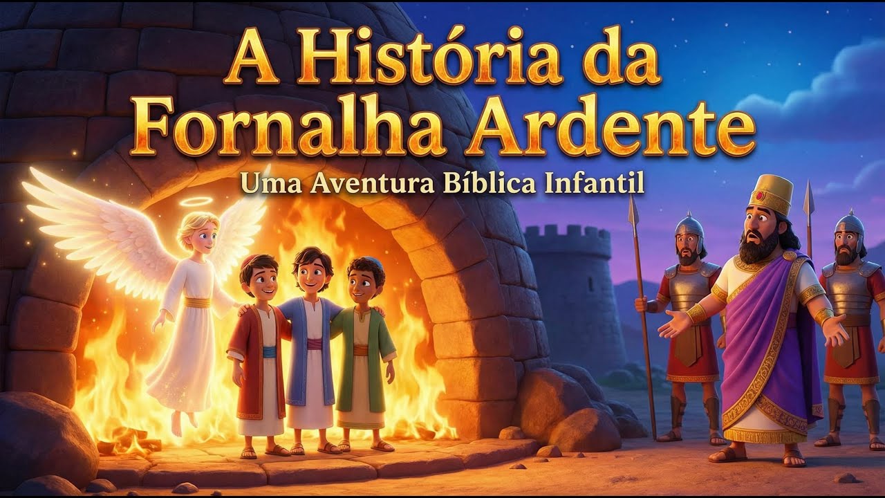 Três Meninos Recusaram Se Curvar - O que Aconteceu Depois? - Desenho bíblico