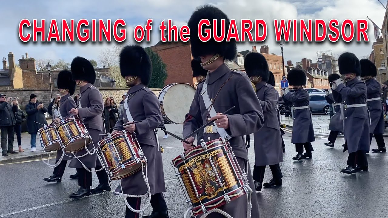 WINDSOR CASTLE GUARD 1st Bn. Grenadier Guards Corps of Drums with 1st Battalion Grenadier Guards NEW