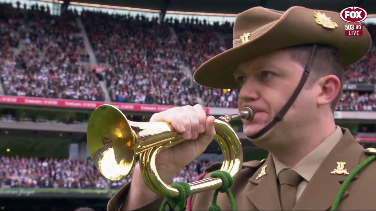 National Anthems ANZAC Day Collingwood vs Essendon - 2021
