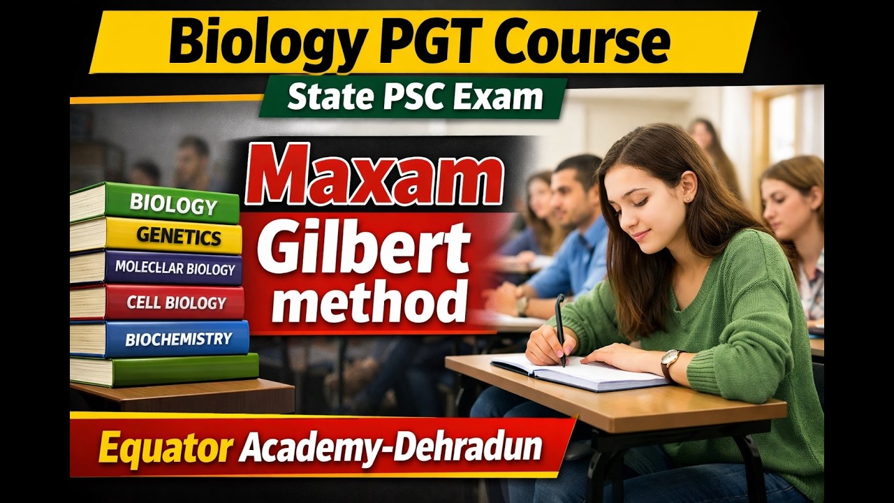 UKPSC Lecturer Biology Exam 2025 | UPPSC GIC Lecturer | maxam gilbert method | Paper-2 Topic|