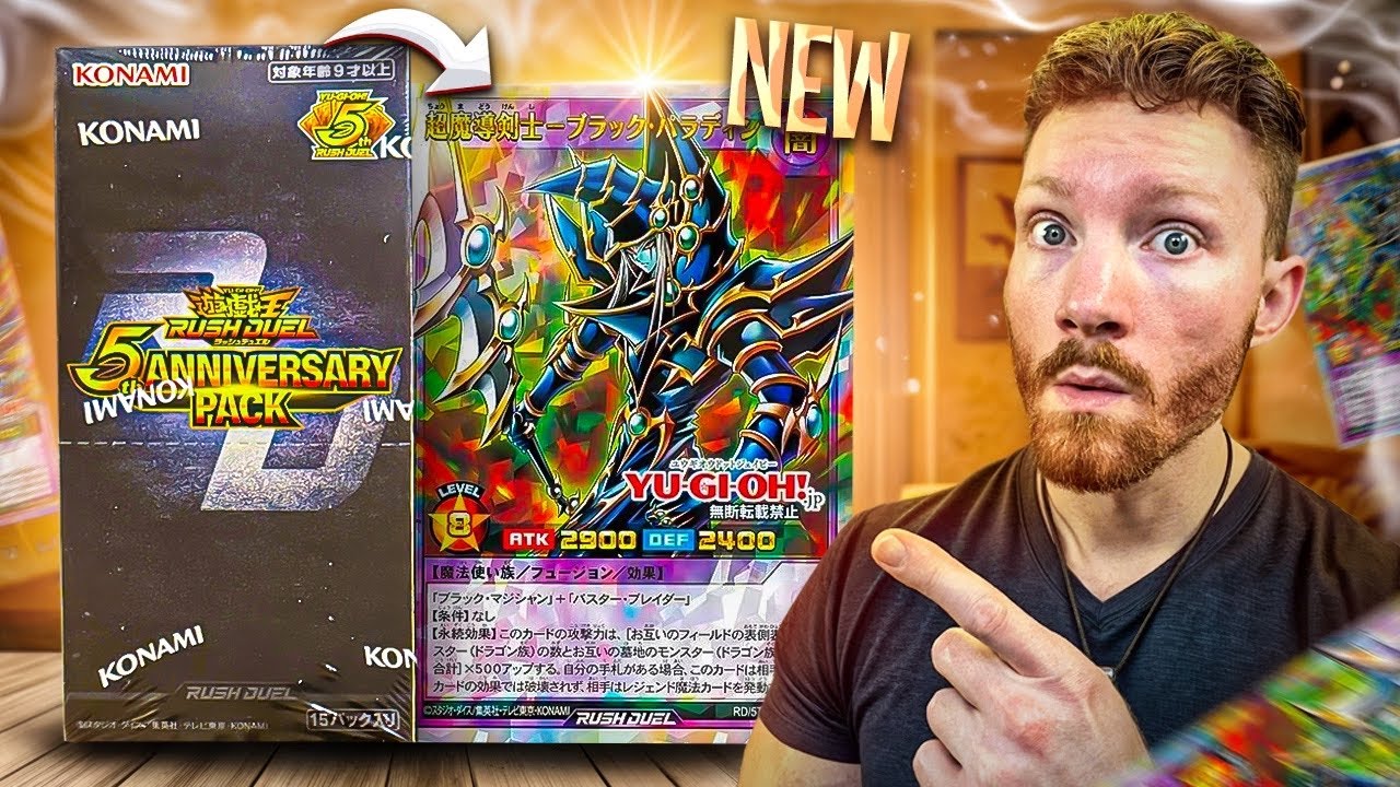 Opening the NEW Rush Duel 5th Anniversary Pack For the Full Art Dark Paladin!