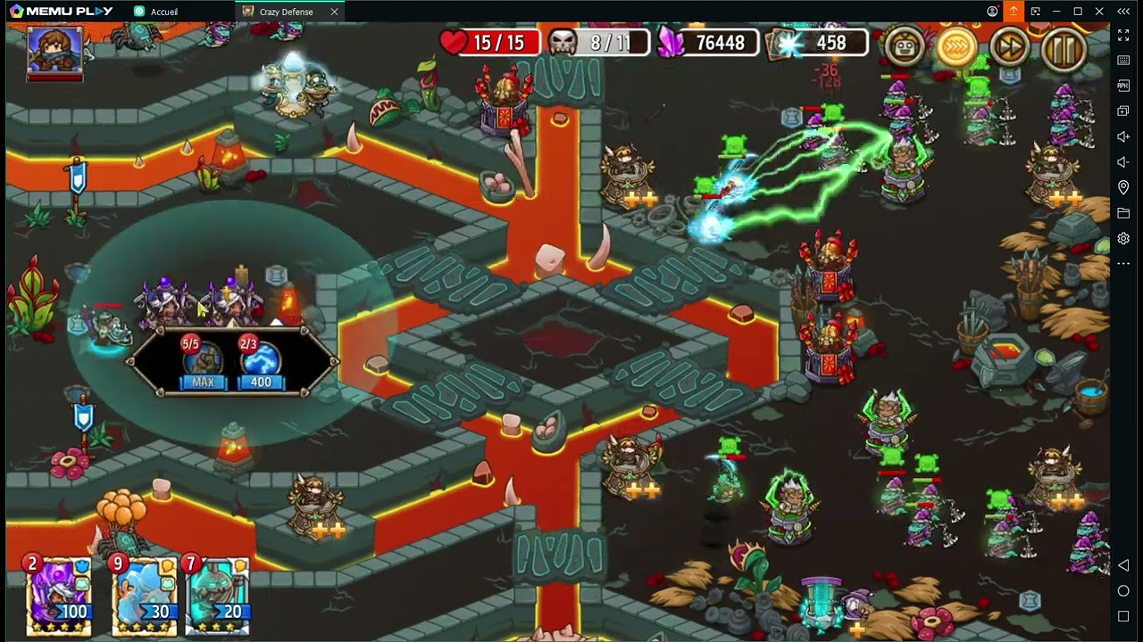 Crazy Defense Heroes - Ruins of the Serpent King - LVL30 (Nightmare)