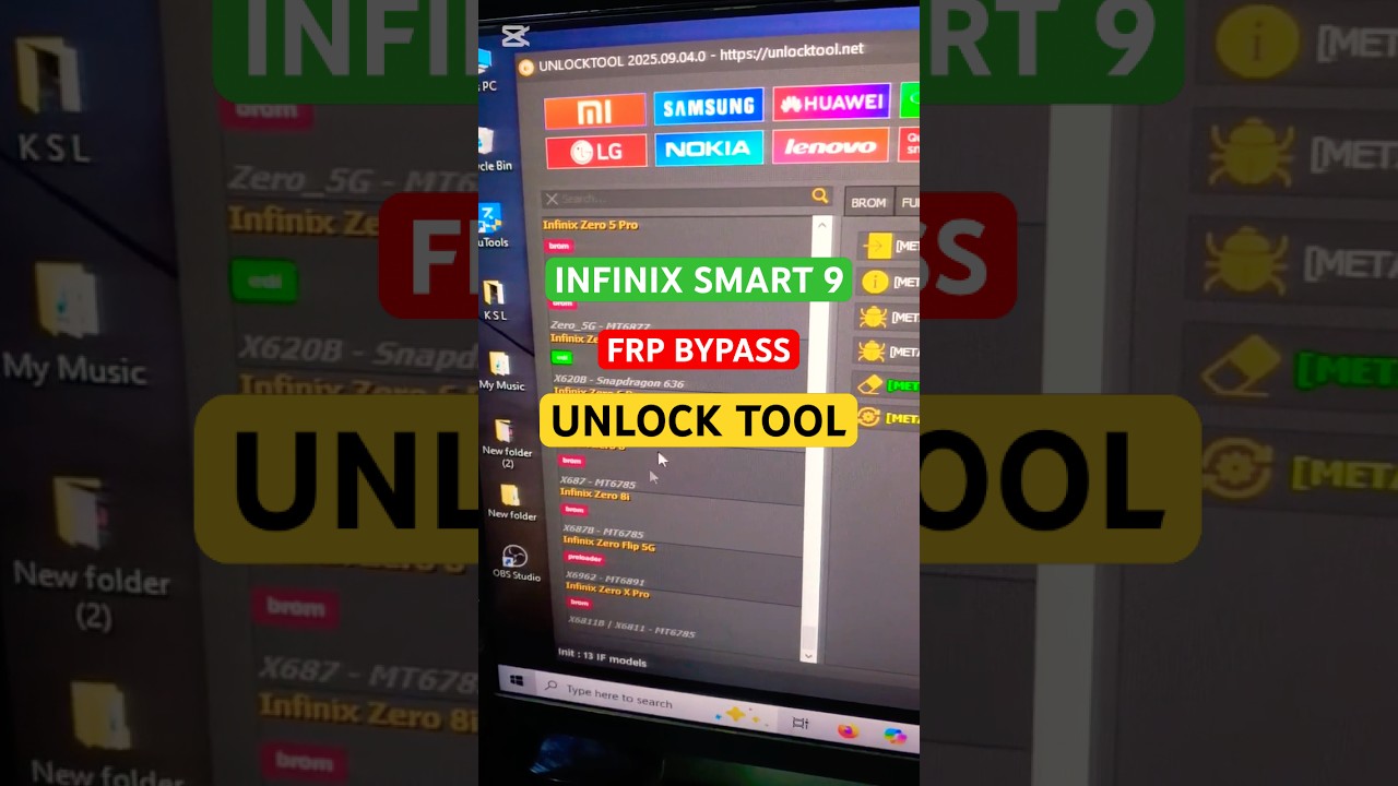 INFINIX SMART 9 ( X6532 )( X6532C )FRP BYPASS UNLOCK TOOL 100%DONE #foryou #shorts #frp #unlocktool