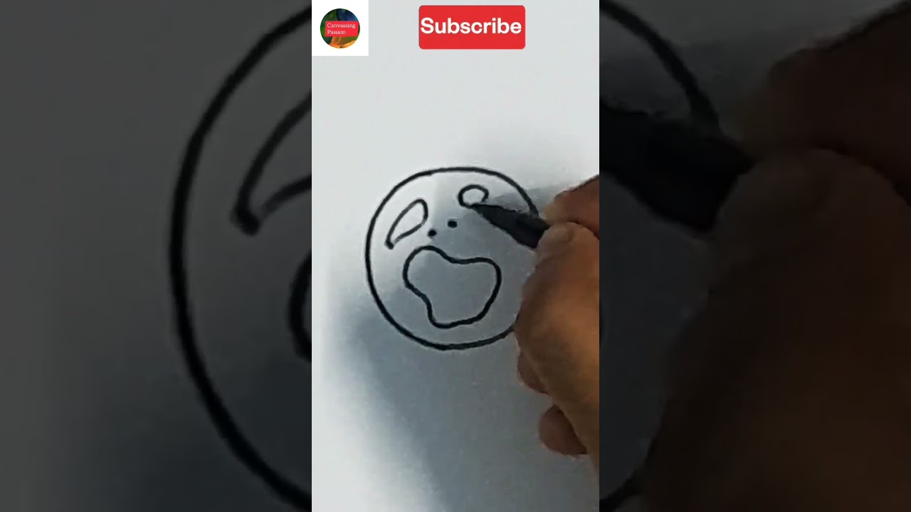 Draw a simple full moon using these simple steps #shorts #ashortaday Canvassing Passion
