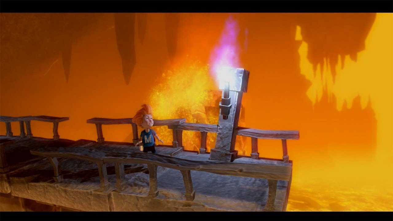 Max The Curse of Brotherhood Xbox One chapter 5-2 Chamber Of Fire gameplay