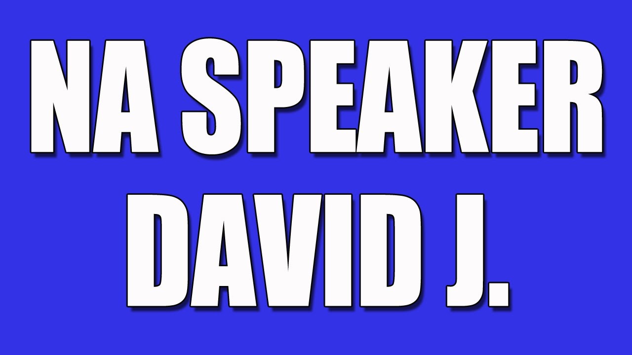 NA Speaker - David J. - Narcotics Anonymous Speaker