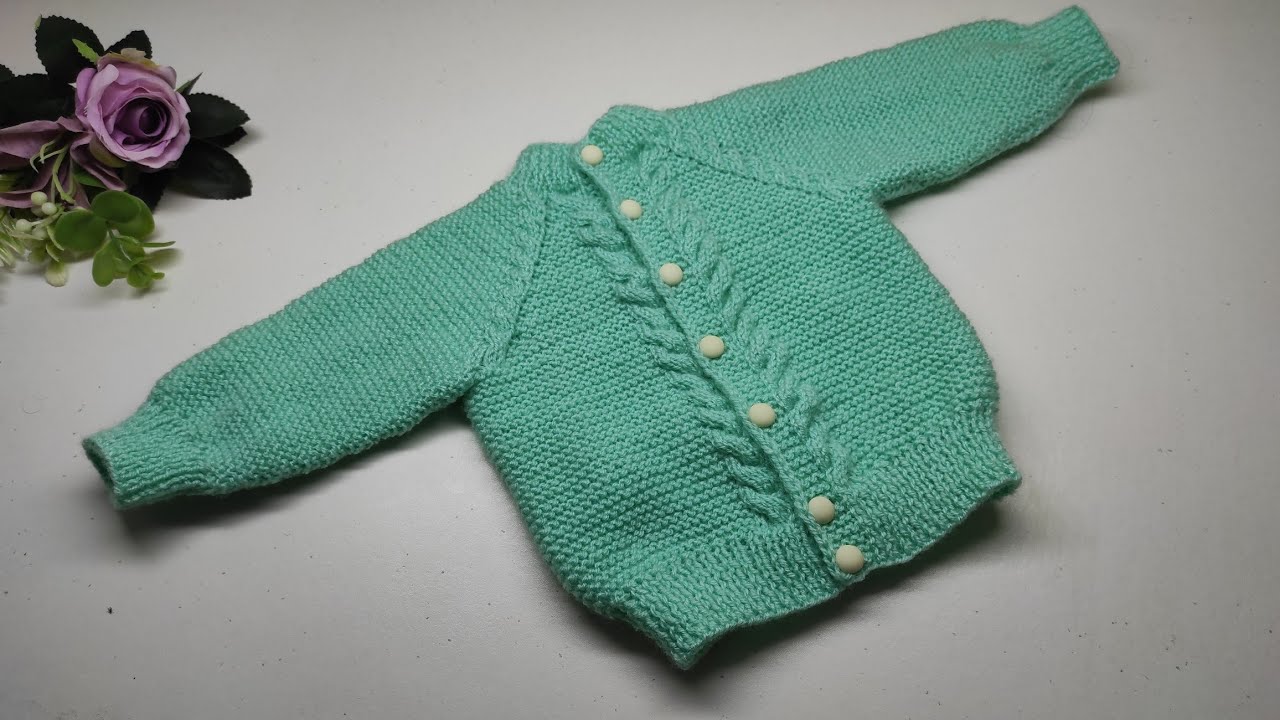 Top To Down Baby Cardigan | Easy Baby Jacket 0 To 3 Months