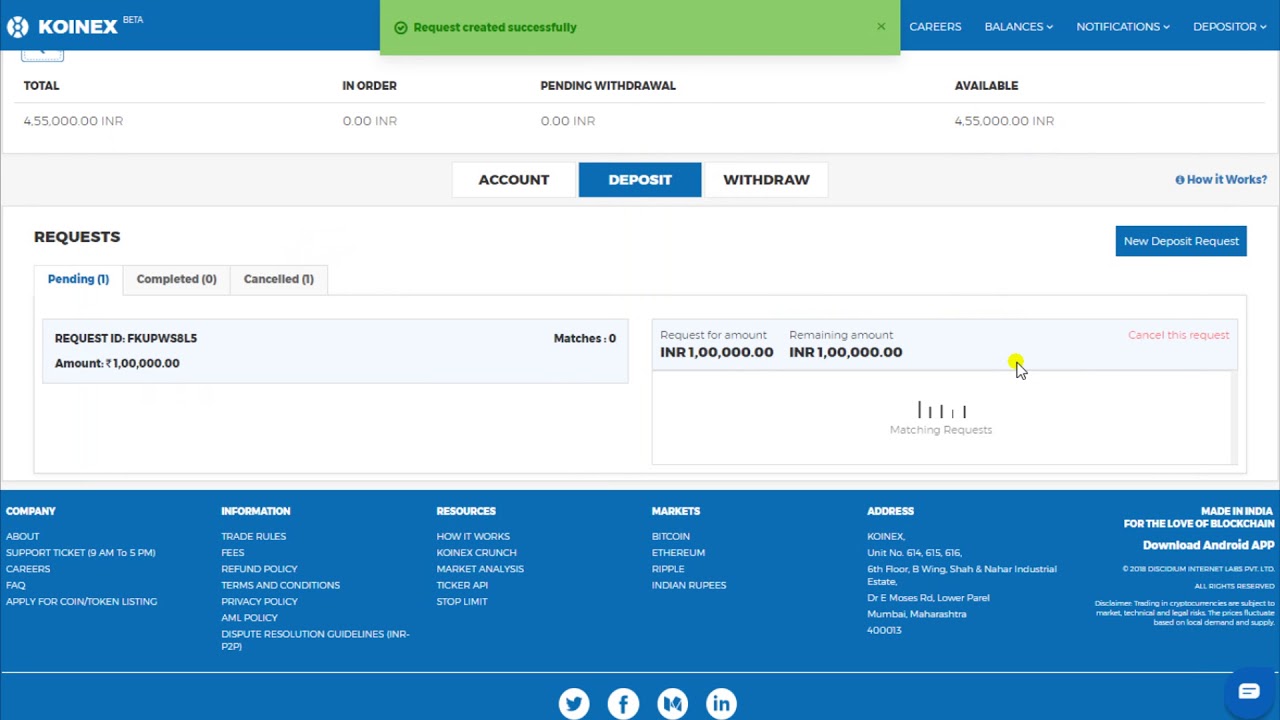 P2P INR Deposits with Fuel