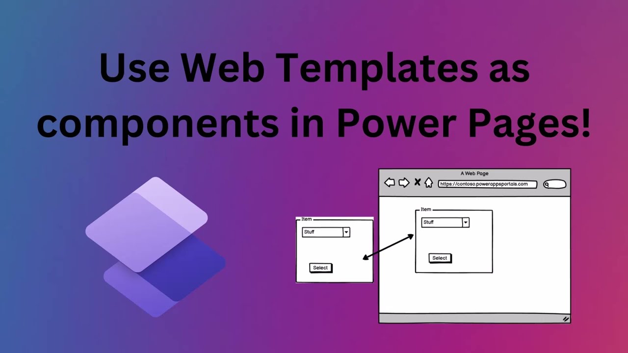 Web templates as components in Power Pages