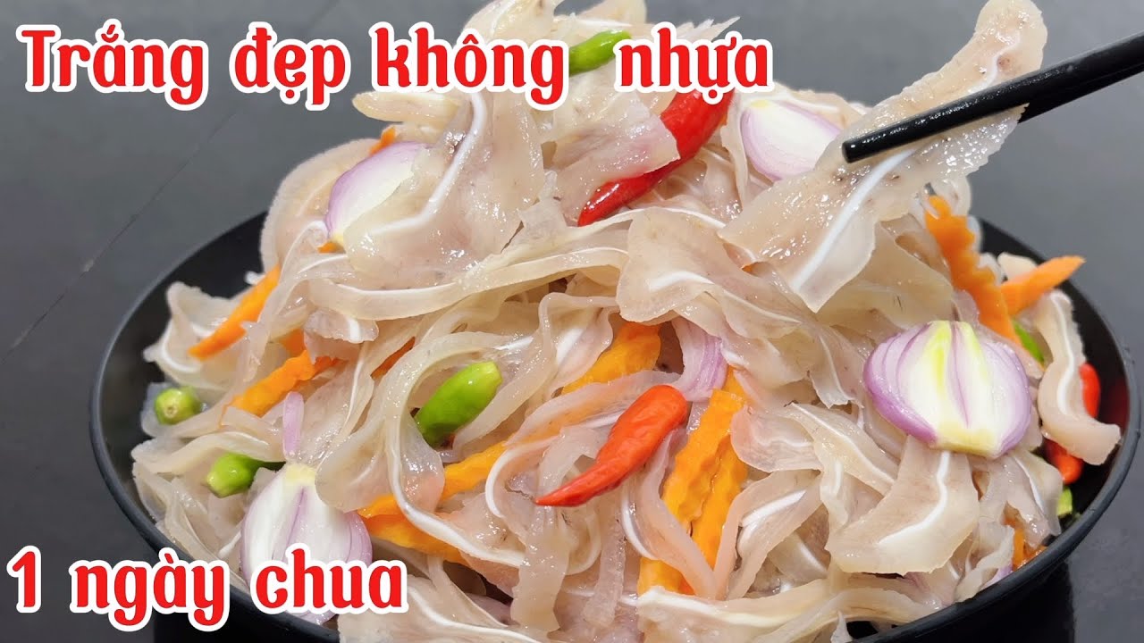 CÁCH LÀM TAI HEO NGÂM CHUA NGỌT(trắng đẹp nước không nhựa ít người biết)
