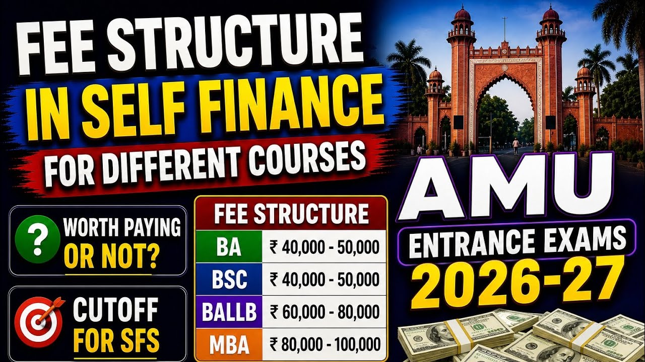 AMU Self Finance Fee Structure 2026-27 💸 BA, BSc, BALLB, Btech, MBA Fees| AMU Entrance Exams 2026-27