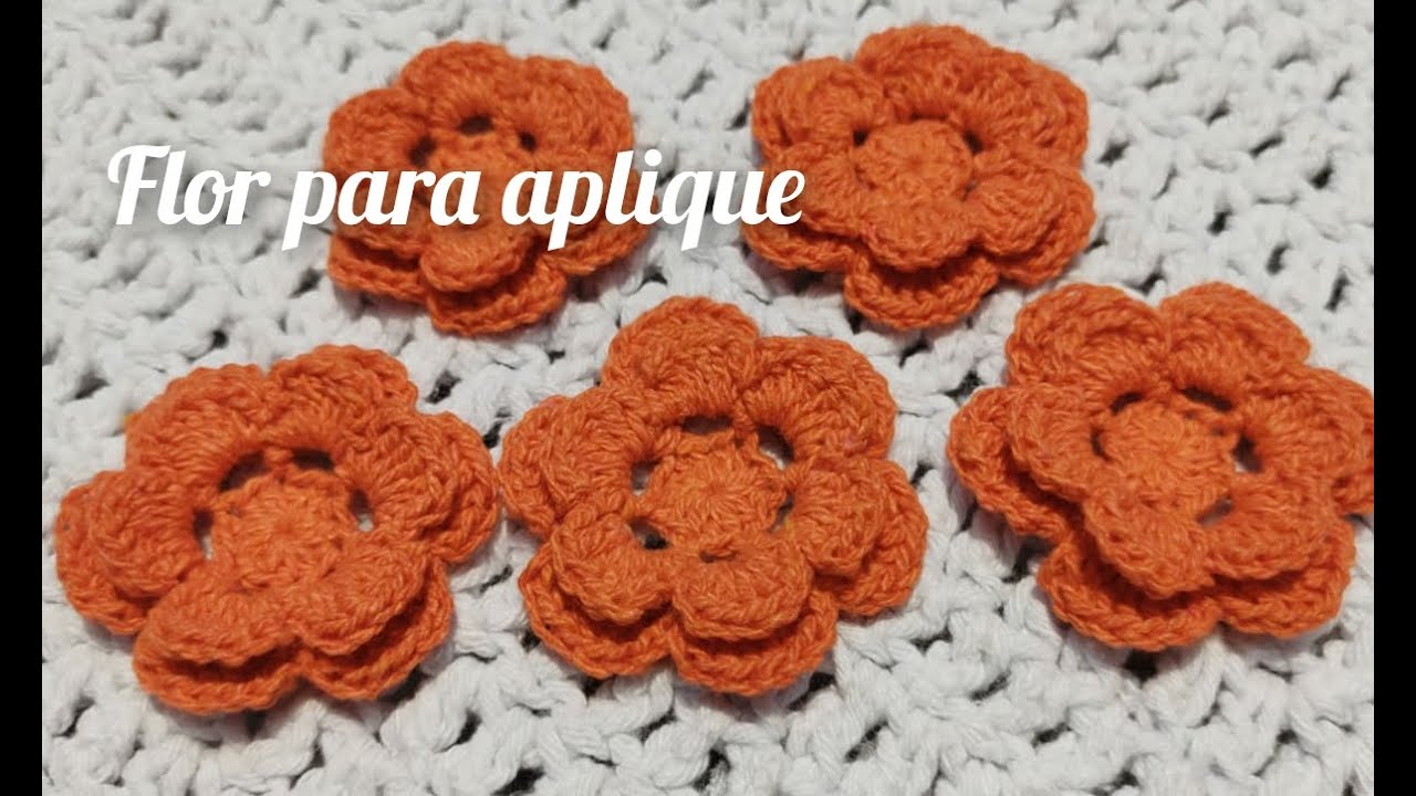 FLOR DE CCROCHÊ  PARA APLIQUE #crochetearrings  #marcialobocroche