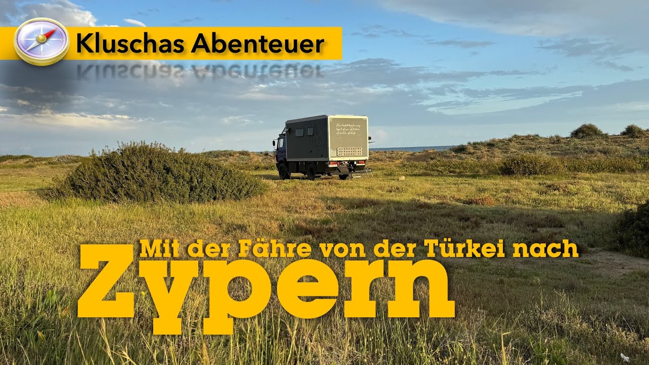 Mit unserem MB 917 AF 4x4 fahren wir mit der Fähre von Tasucu (Türkei) nach Kyrenia (Nordzypern)