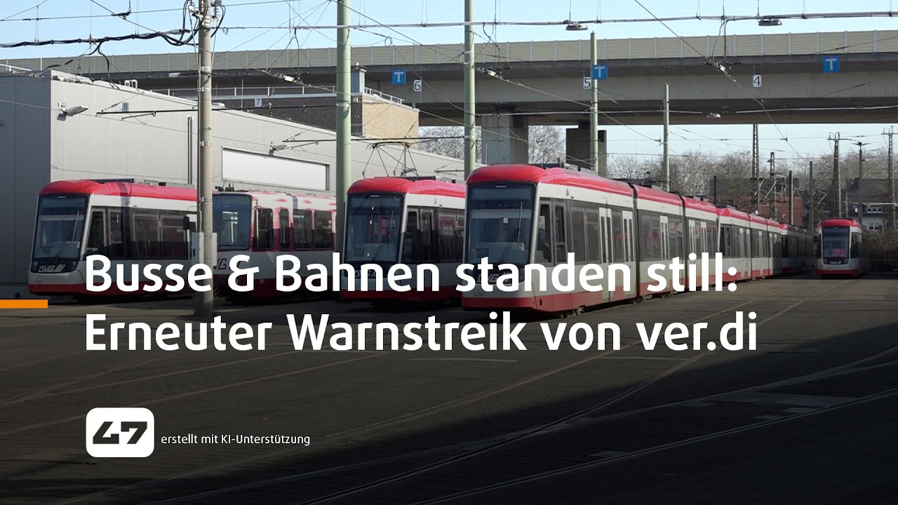 STUDIO 47 .live | BUSSE & BAHNEN STANDEN STILL: ERNEUTER WARNSTREIK DER GEWERKSCHAFT VER.DI