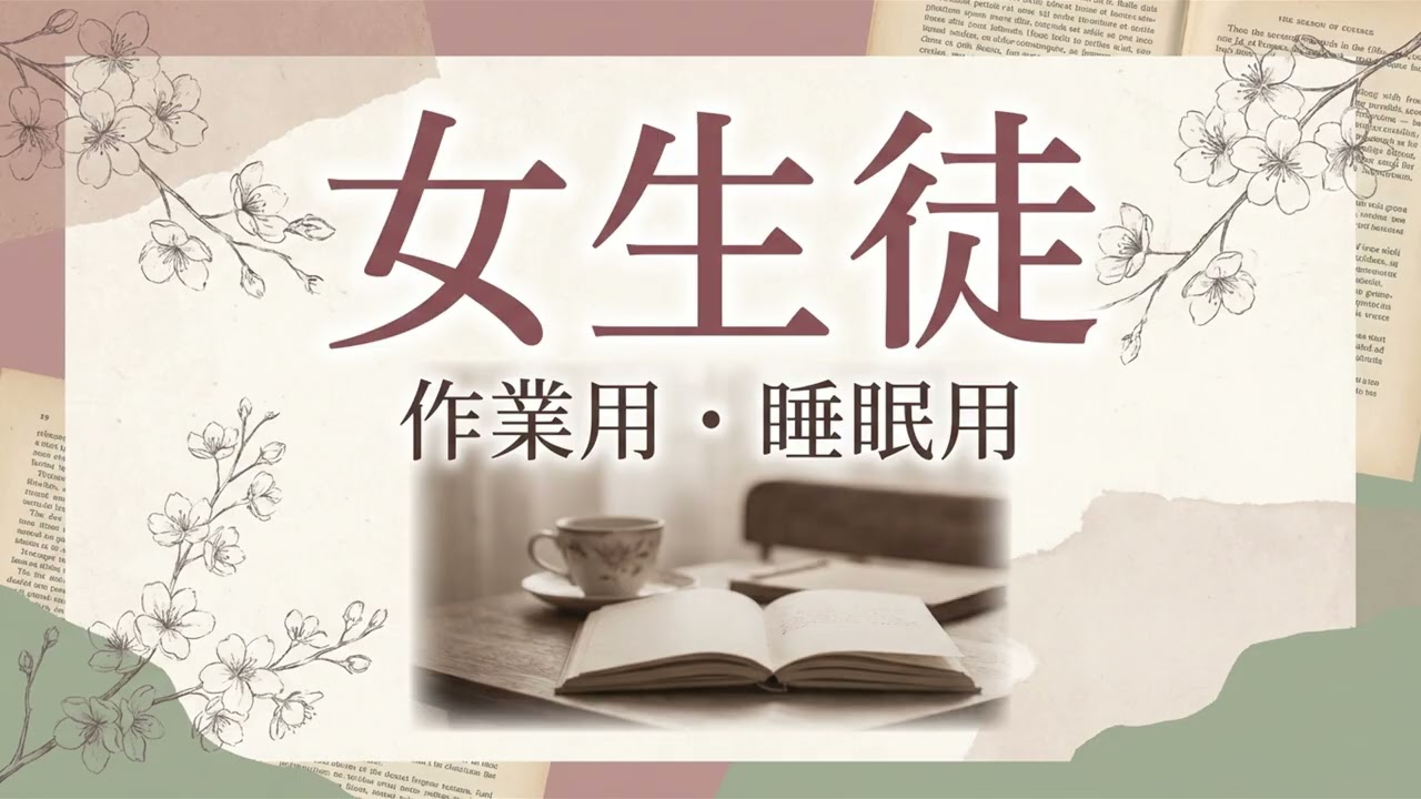 【作業用・睡眠用朗読】女生徒｜太宰 治｜青空文庫