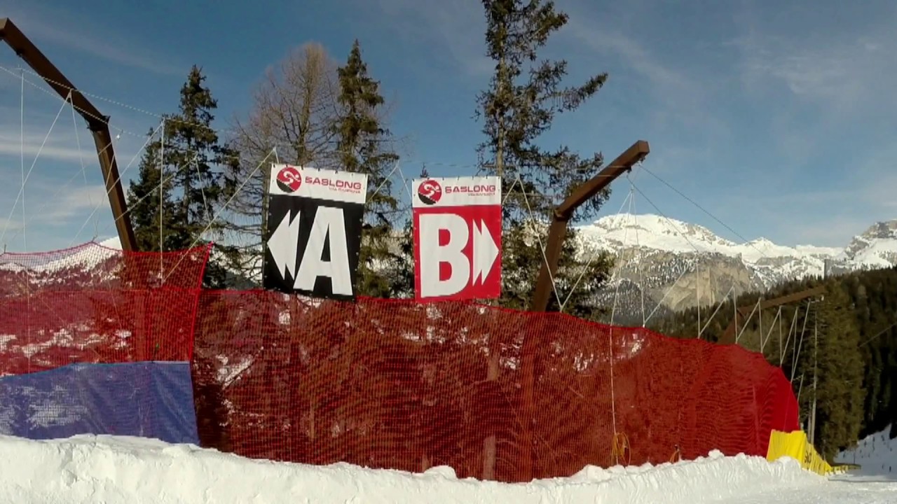 Narty Val Gardena 2018 - czarna trasa Saslong