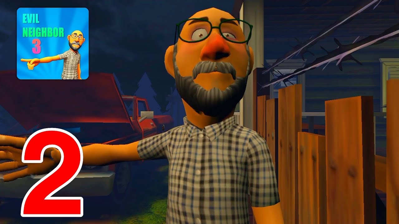 Evil Neighbor 3 - Gameplay Walkthrough Part 2  - Car Escape (iOS, Android)